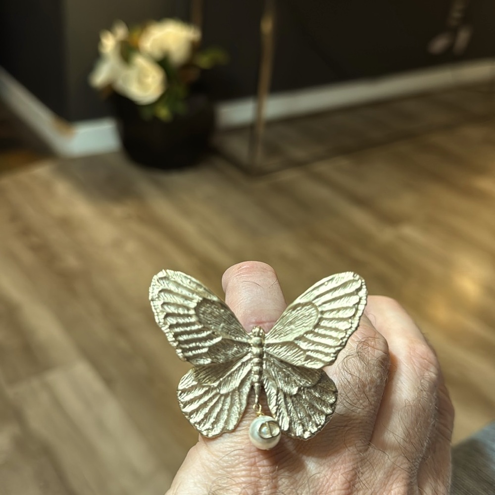 CHRISTIAN DIOR butterfly ring